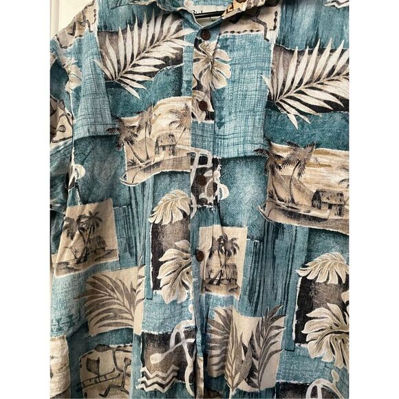 Bishop St Apparel Men's Tropical Hawaiian Collared Buttoned Shirt Size 3XL - Picture 10 of 12